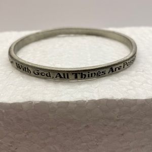 “With GodAll Things Are Possible” Bangle Bracelet
